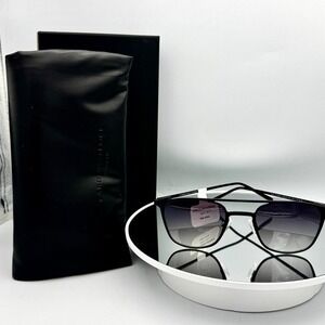 Carolina Lemke Navigator Sunglasses Metal Double Bridge Razz CL3295-1 Black NEW